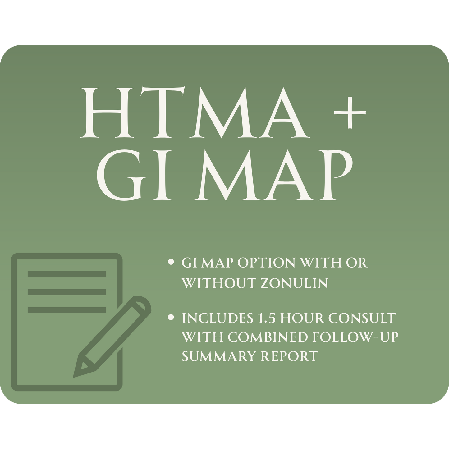 HTMA + GI-MAP w/ Consult & Follow-up Summary