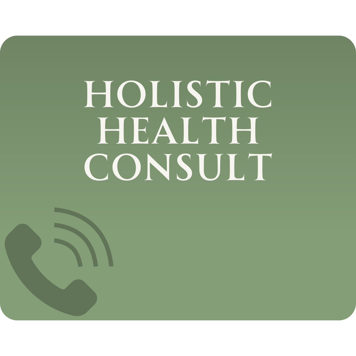 Holistic Health Consultation (1 Hour or 30 Minutes) with Brief Follow-up Summary